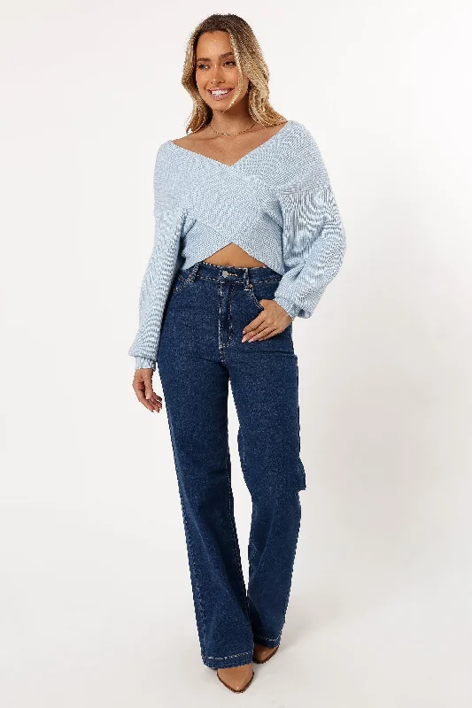 Langton Knit Sweater - Pale Blue