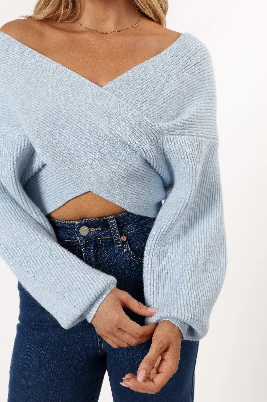 Langton Knit Sweater - Pale Blue