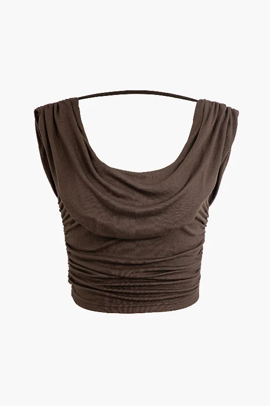 Solid Ruched Tank Top