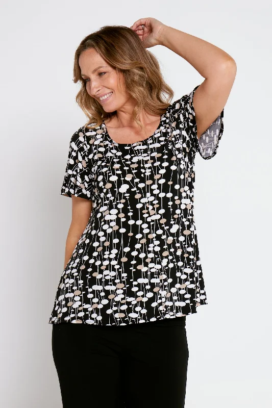 Melinda Top - Pebble Print