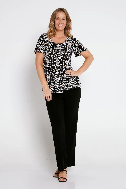 Melinda Top - Pebble Print