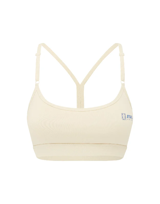 Run Club 2 Cotton Strappy Crop - Cream