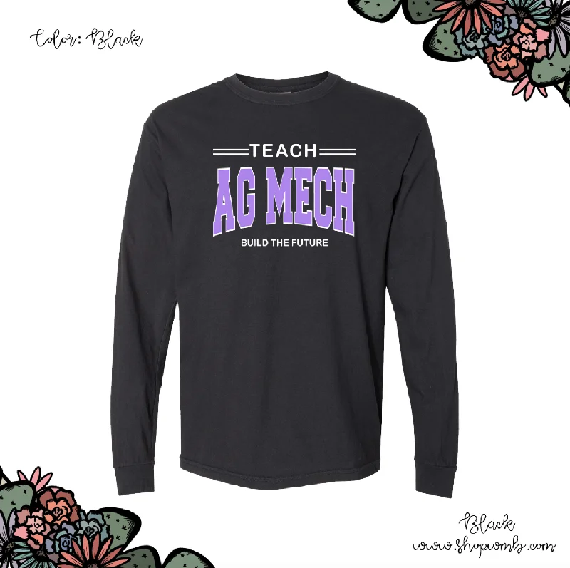 Teach Ag Mech Build The Future Purple LONG SLEEVE T-Shirt (S-3XL) - Multiple Colors!