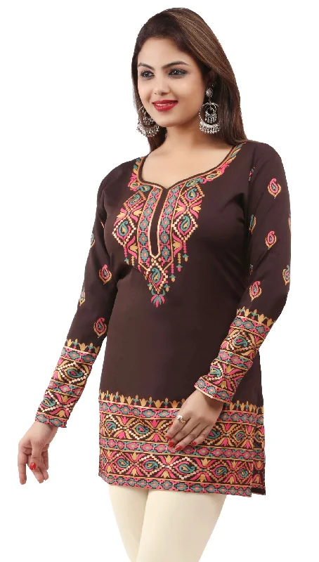 Trendy Brown Kurti for Women – Buy Stylish Kurtis Online