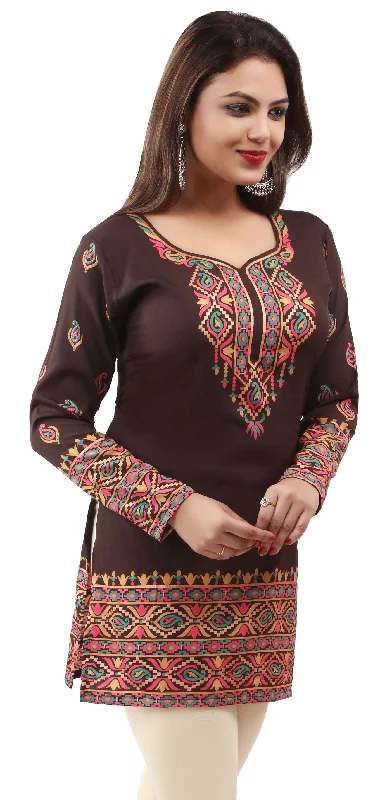 Trendy Brown Kurti for Women – Buy Stylish Kurtis Online