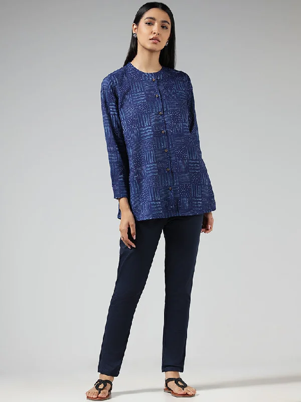 Utsa Indigo Printed Cotton Tunic