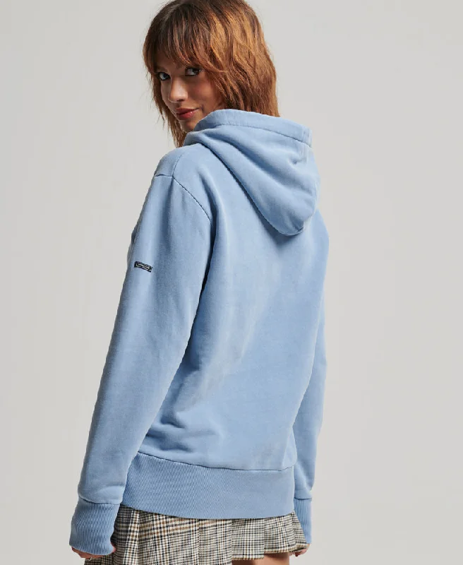 Vintage Peace & Love Hoodie | Pottery Blue