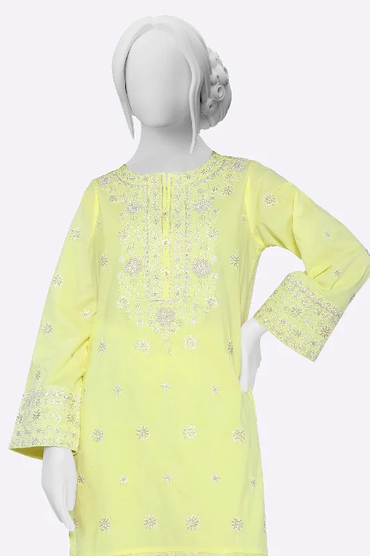 Yellow Embroidered 2PC