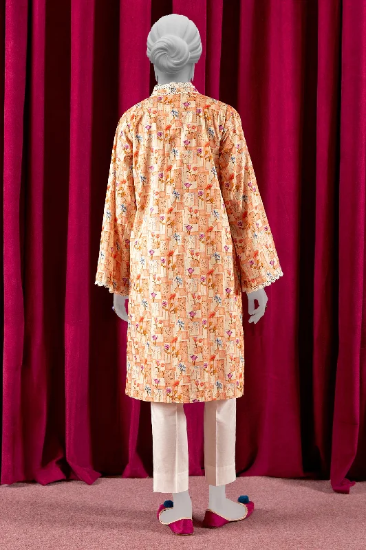 Cream Printed Kurti