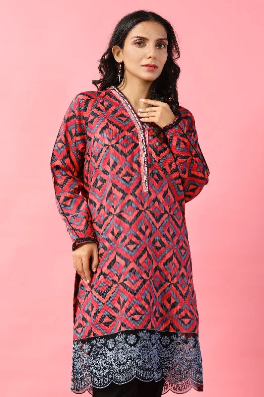 Red Printed Kurti