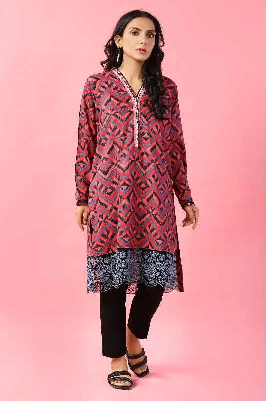 Red Printed Kurti