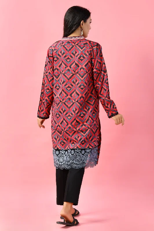 Red Printed Kurti