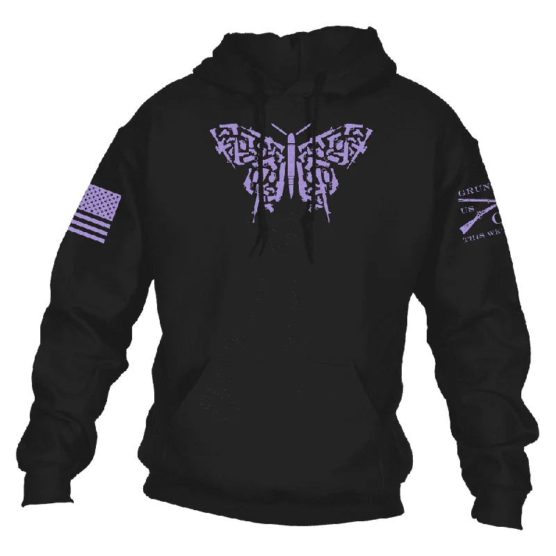 Women's 2A Butterfly Hoodie - Black