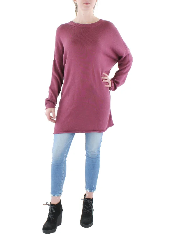 Womens Organic Cotton Crewneck Tunic Sweater