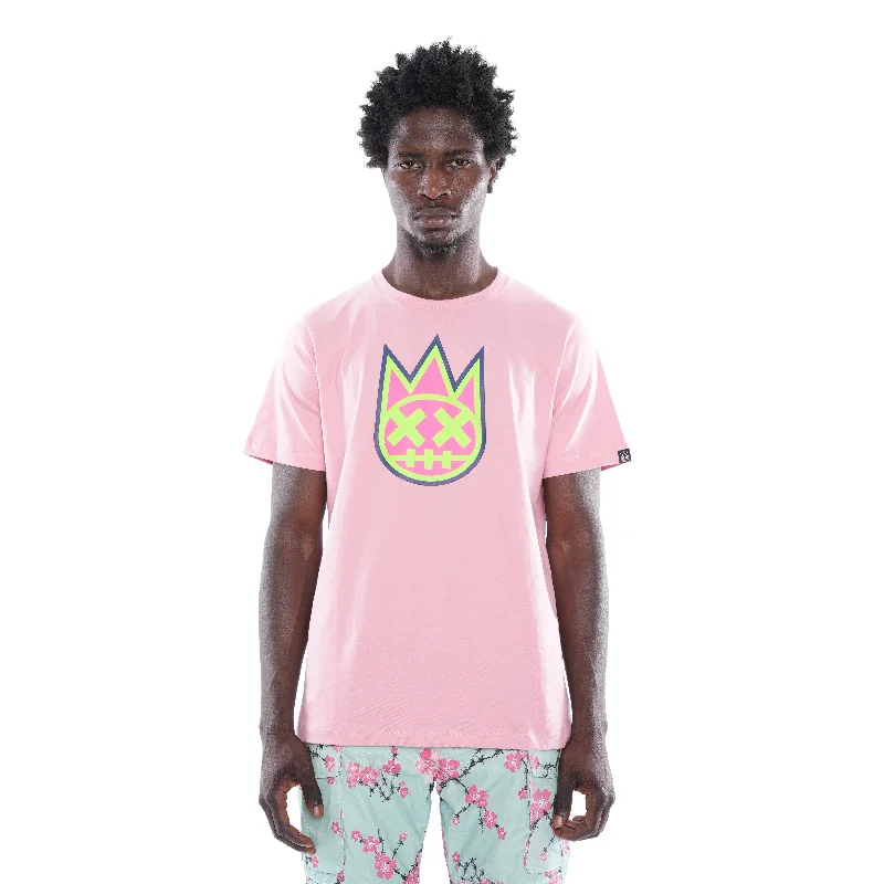 3D CLEAN SHIMUCHAN LOGO  SHORT SLEEVE CREW NECK TEE IN CANDY PINK