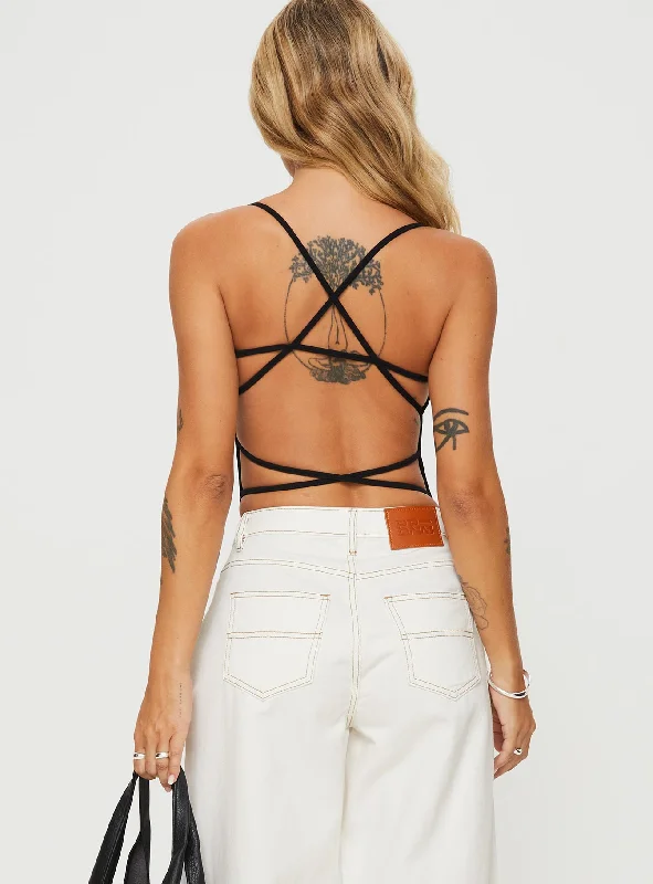 All Tied Up Bodysuit Black