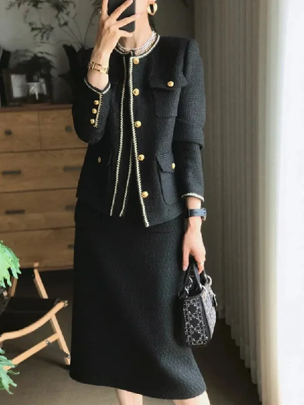 Black Coat Skirt / M