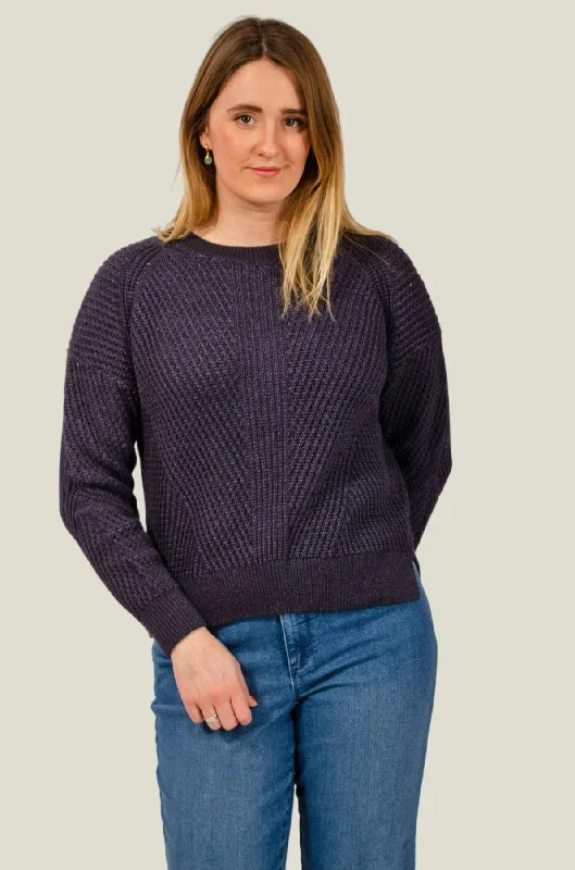 Cotton Diagonal Ribbed Jumper