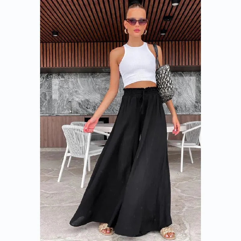 Elastic Waist Fashion Casual Wide-leg Pants For Women