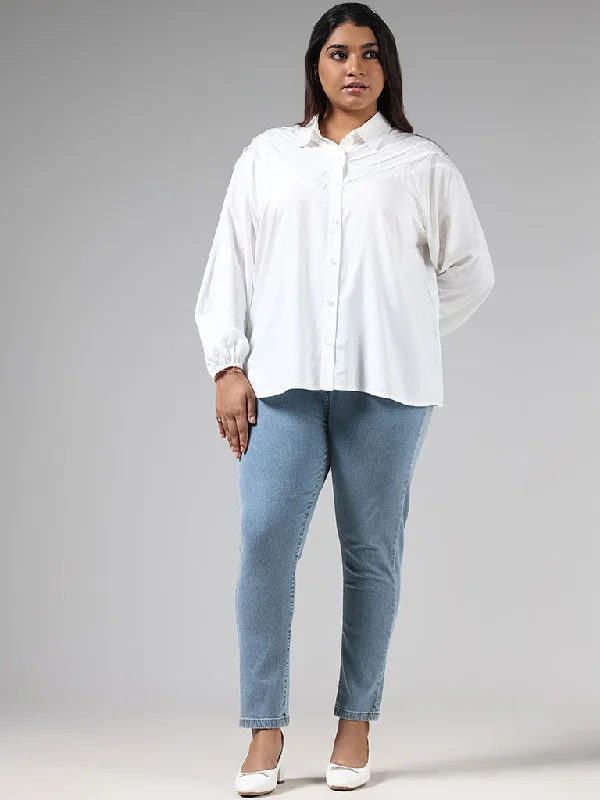 Gia Solid Off White Shirt