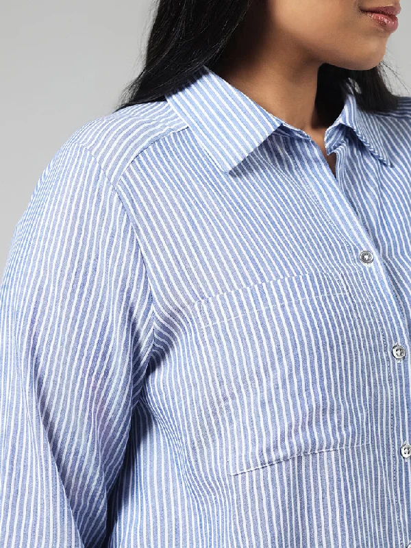 Gia White Striped Shirt