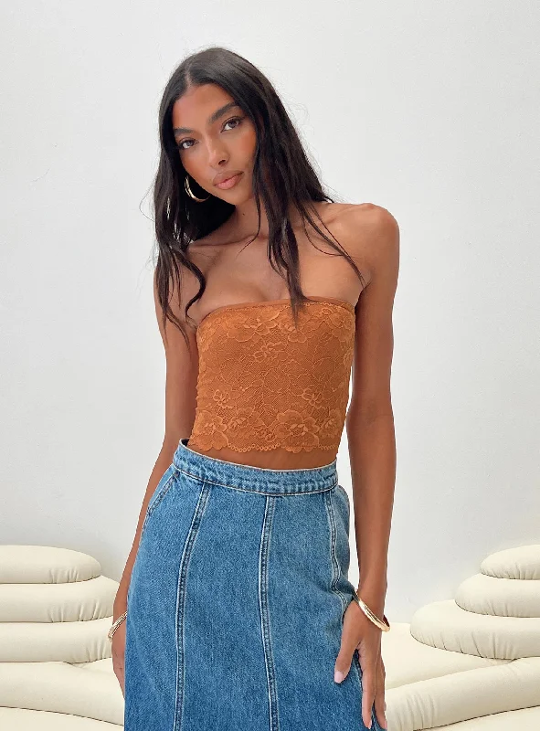 Lamourne Strapless Bodysuit Orange