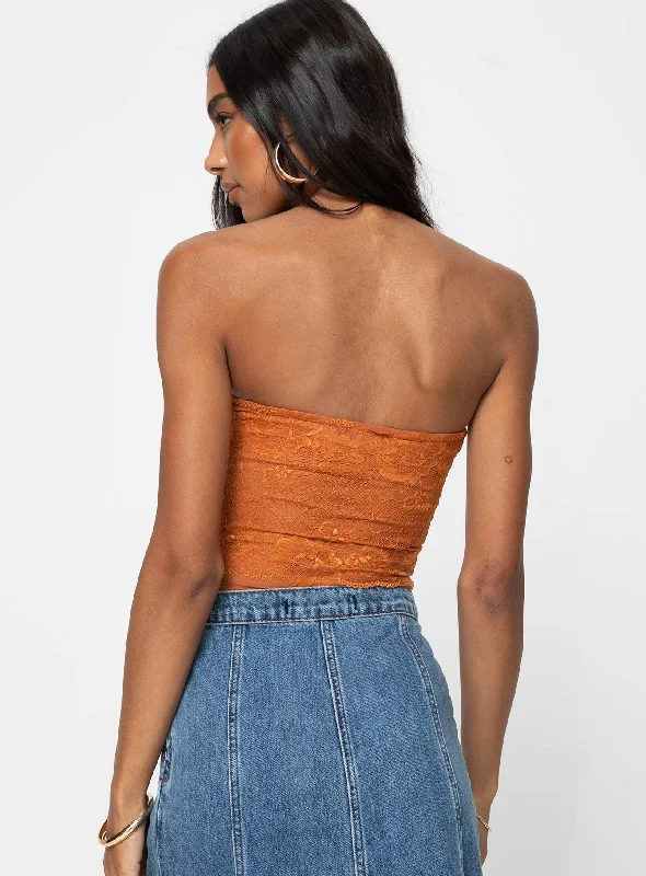 Lamourne Strapless Bodysuit Orange