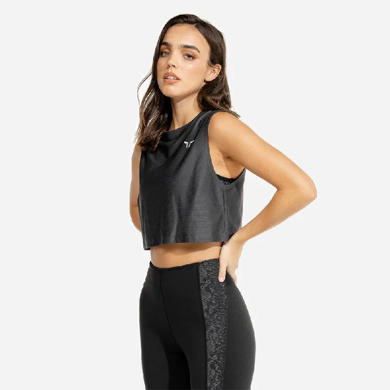 Limitless Crop Top - Charcoal