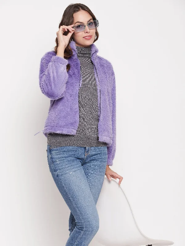 Madame Fluffy-knit Lavender Sweatshirt