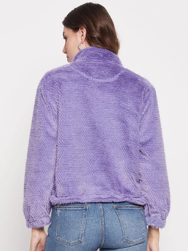 Madame Fluffy-knit Lavender Sweatshirt