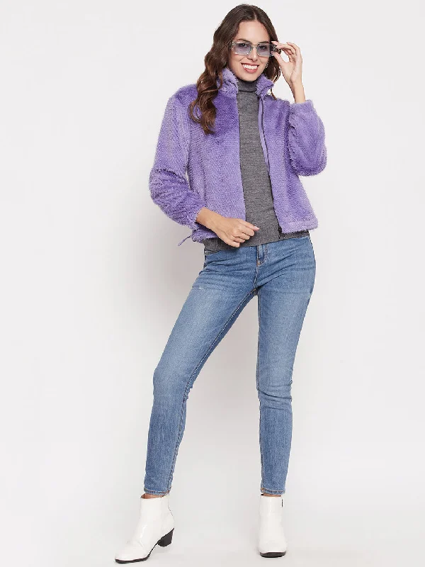 Madame Fluffy-knit Lavender Sweatshirt