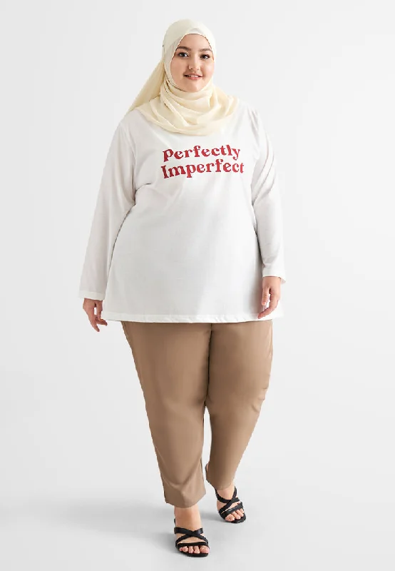 Perfectly Imperfect Women's Day 2022 Single Jersey Graphic Tee - White