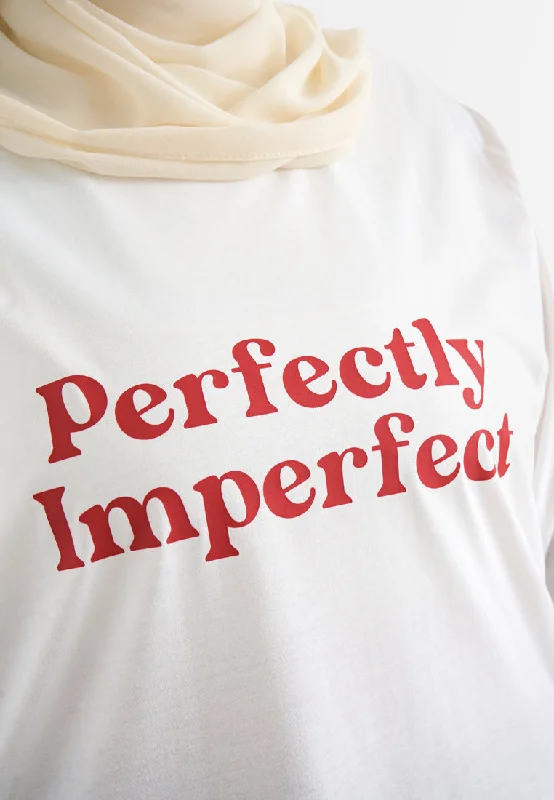 Perfectly Imperfect Women's Day 2022 Single Jersey Graphic Tee - White