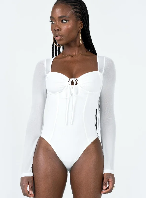 Jacob Long Sleeve Bodysuit White