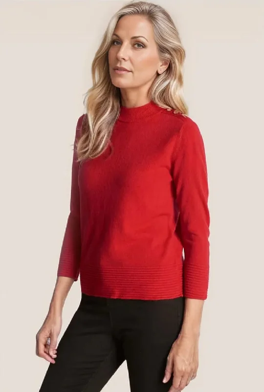 Turtle Neck Jumper Button Shoulder