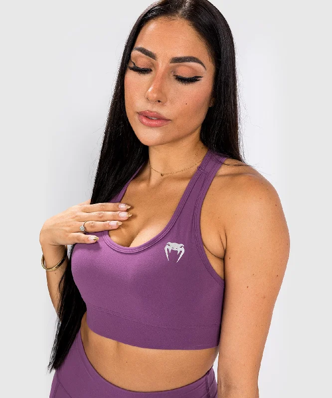 Venum Essential Medium Impact Sports Bra - Dusky Orchid/Brushed Silver