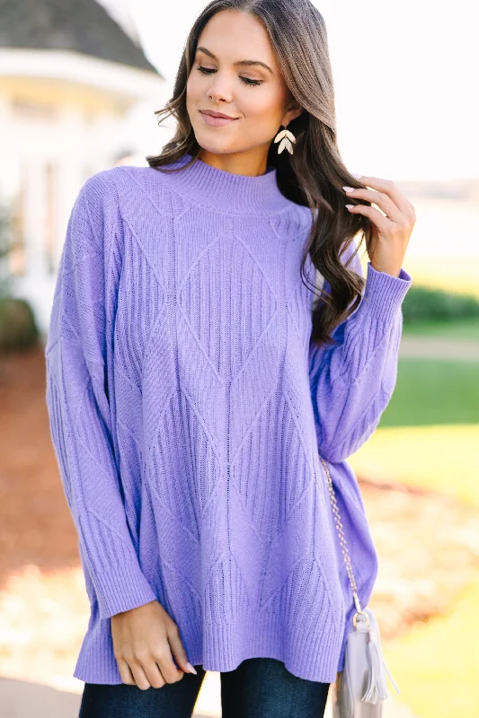 Walk The Walk Lavender Purple Sweater