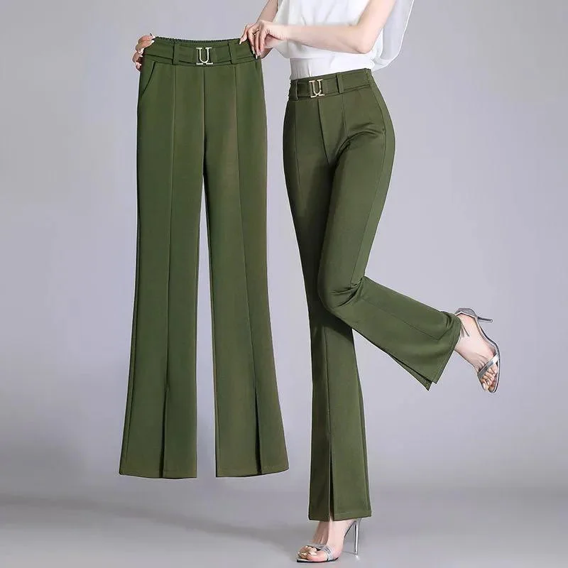 Olive Green Cropped Pants / 2XL