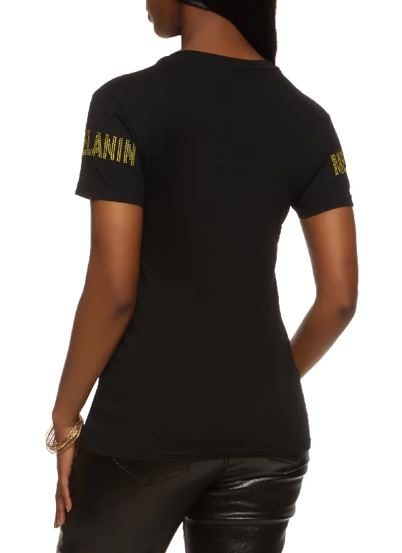 Rhinestone Melanin Tee