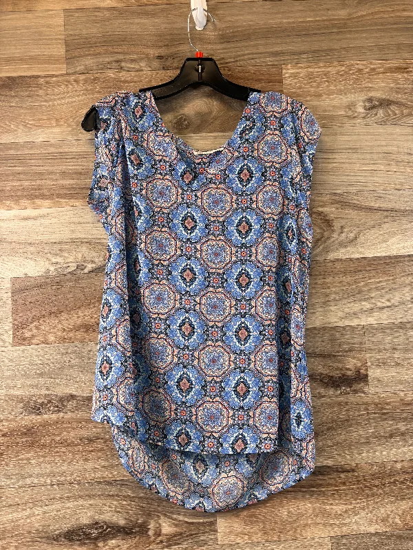 Blue & Orange Top Short Sleeve Basic Dr2, Size M