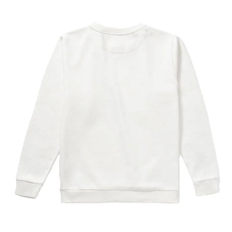 Clean Lines White Crew Sweater