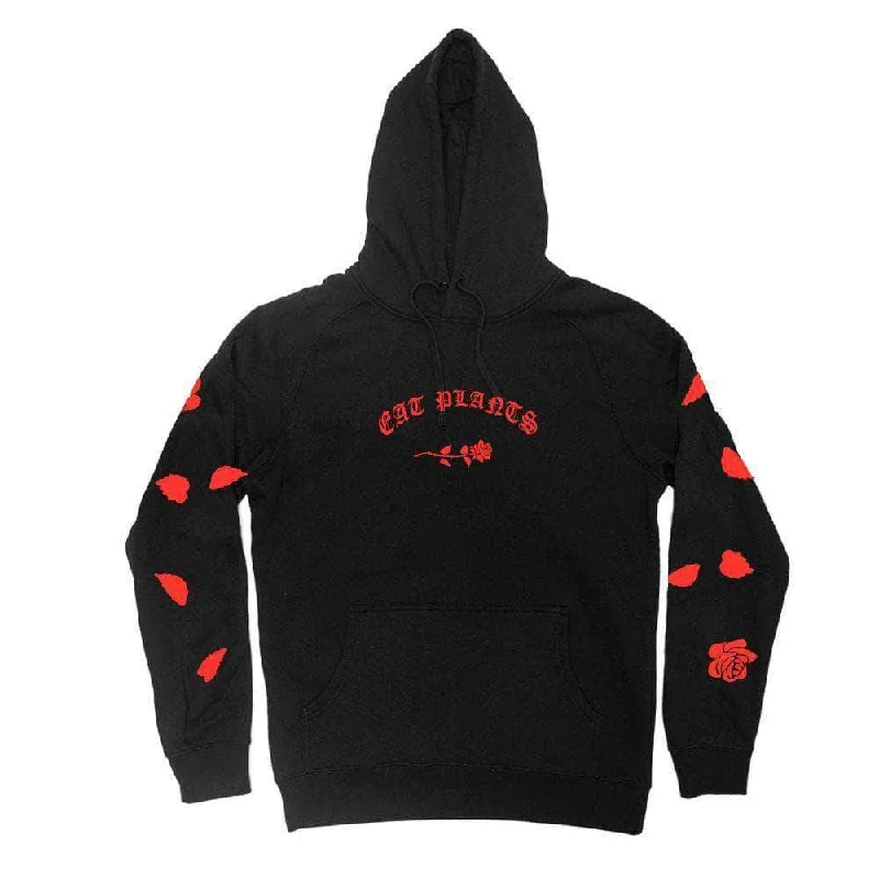 Eat Plants Scattered Roses - Hoodie - Black