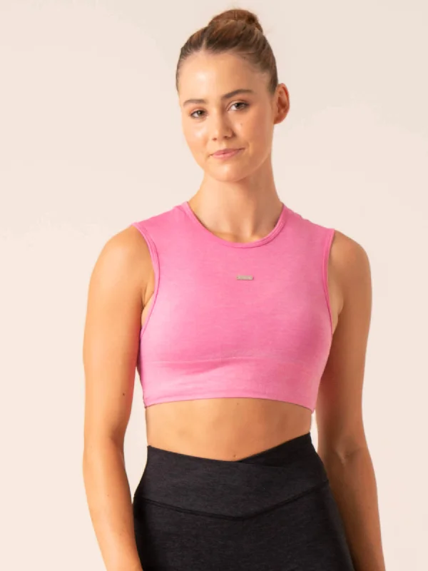 Focus Seamless Tank - Hot Pink Marl