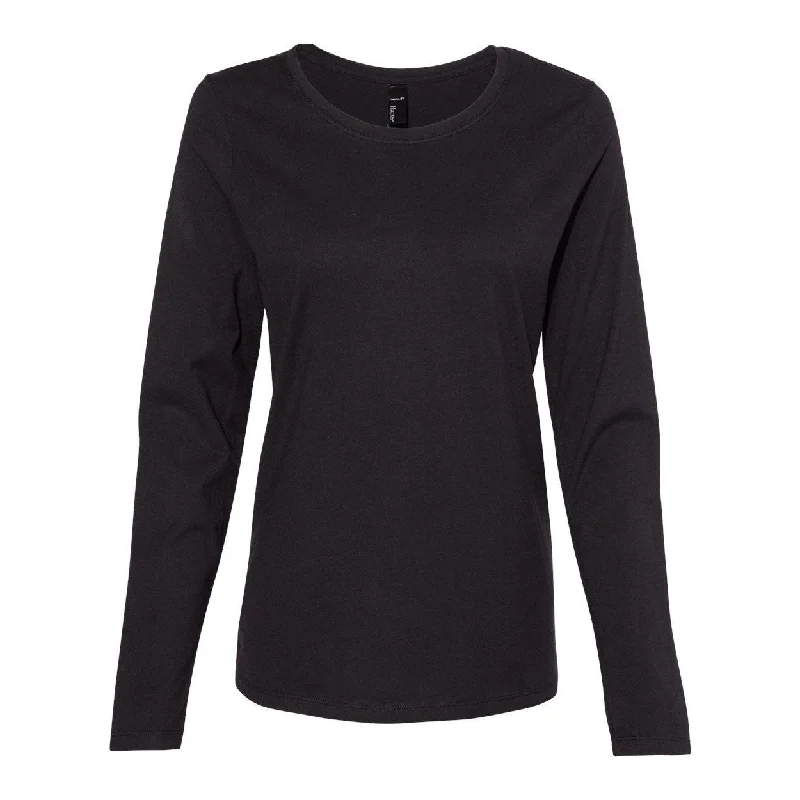 Hanes Perfect-T Womens Long Sleeve Scoopneck T-Shirt