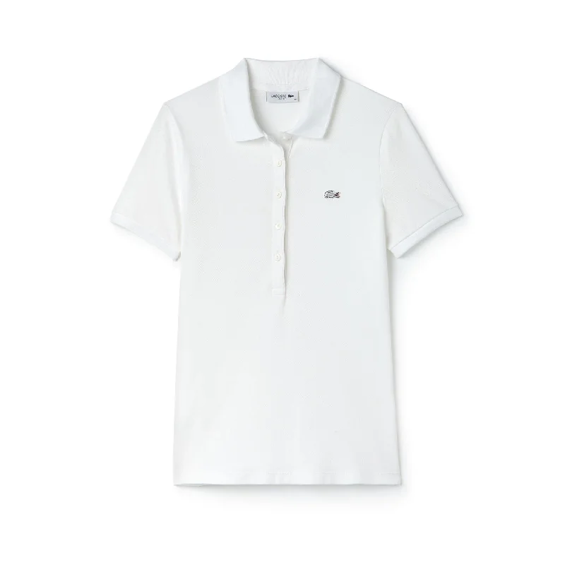 Lacoste Women's Slim Fit Stretch Mini Cotton Piqué Polo PF7845-001