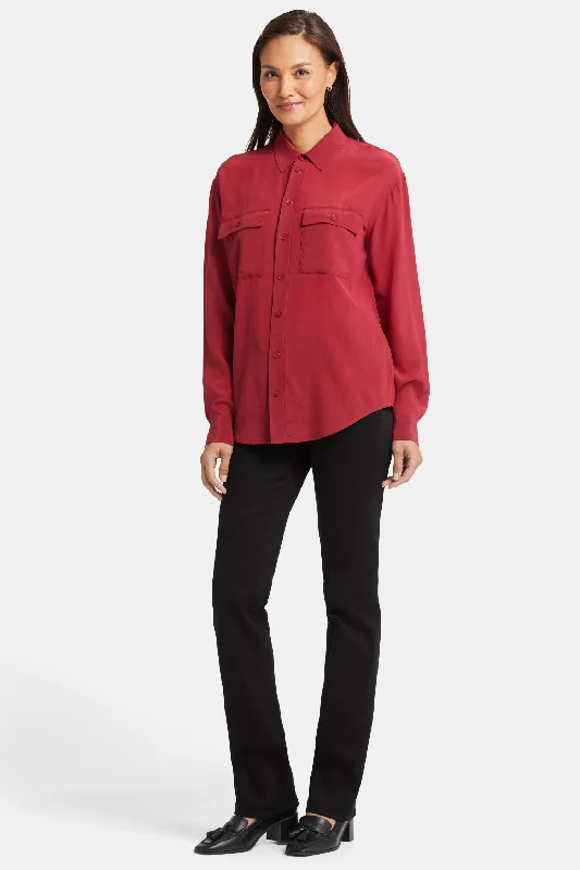 Lauren Silk Blouse - Wild Currant