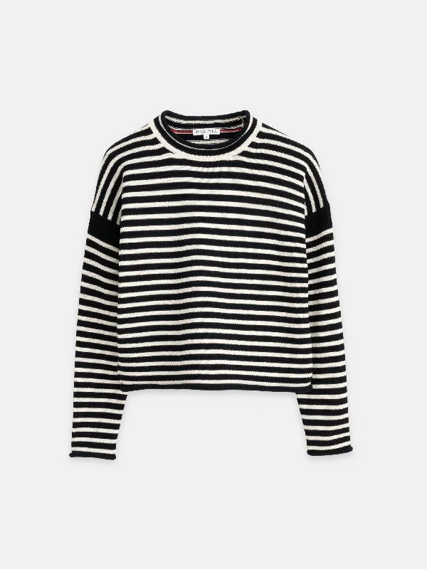 Mariner Striped Rollneck Sweater in Cotton