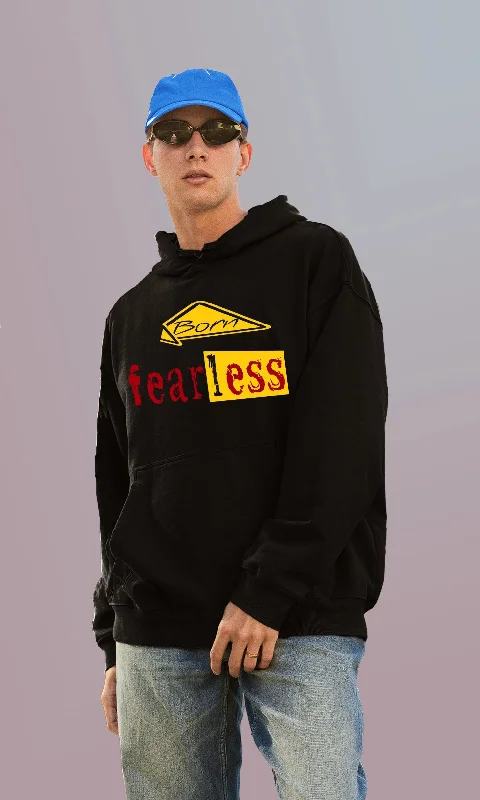 Mebadass Men's Printed Oversized Hoodie - Fearless Rebellious