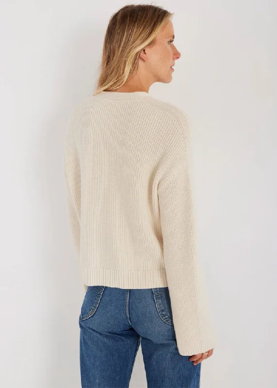 Not Monday | Ellis Fisherman Cardigan | Ivory