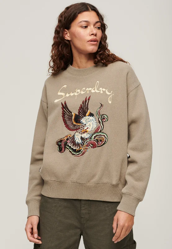 Suika Embroidered Loose Sweatshirt